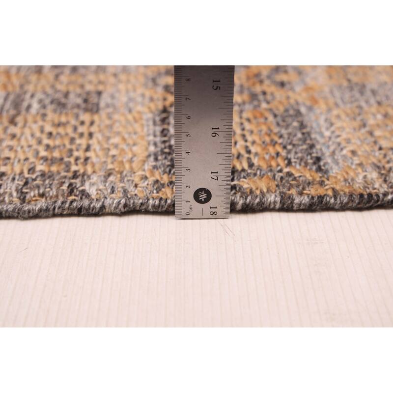ECARPETGALLERY Flat-Weave Palas Denizli Tan Jute, Rayon Kilim - 5'3 x 7'8