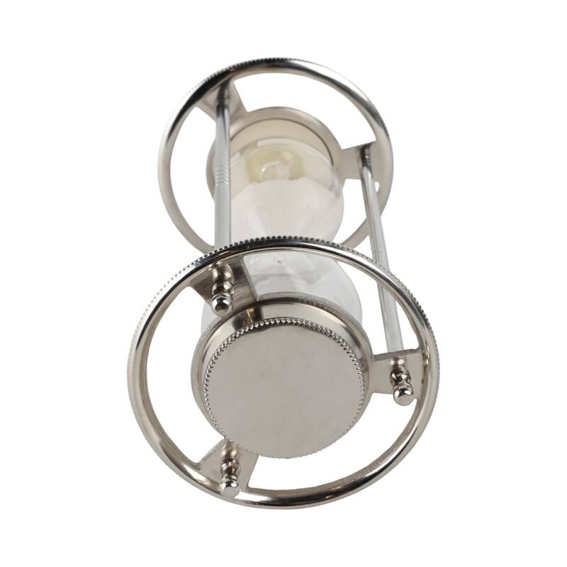 Metal Aluminum Hourglass Decorative Object Modern Contemporary Display - 5" x 5" x 11"