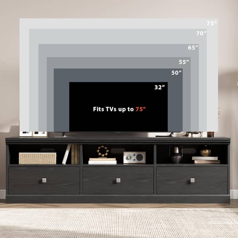 Modern TV Console Table, TV Stand with Storage Drawer - N/A