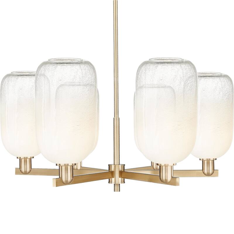 Innovations Lighting 716-6CR-17-24 Brookhaven Cloche Chandelier - Champagne Bronze / Opal
