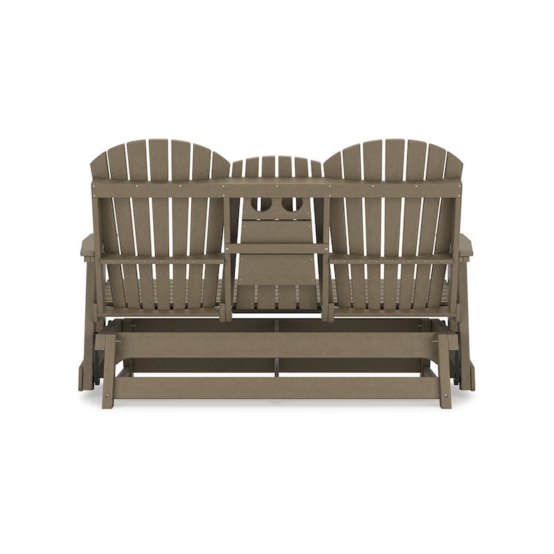Signature Design by Ashley Hyland wave Outdoor Glider Loveseat - 67" W x 31.5" D x 41.75" H