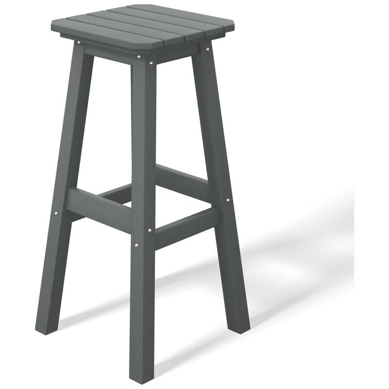 Polytrends Laguna Hdpe All Weather Outdoor Patio 29" Square Bar Stool