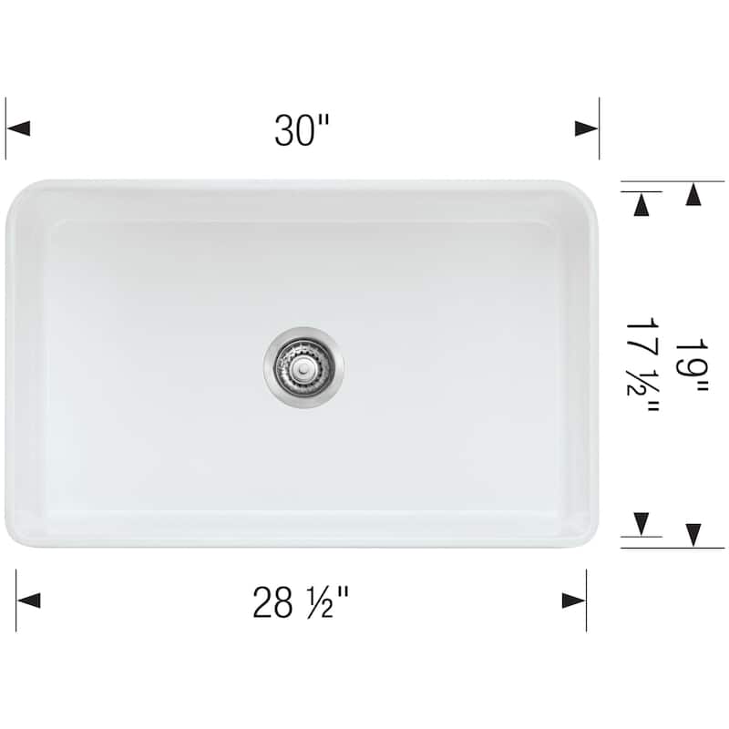 Blanco Cerana 30" Farmhouse Single Basin Fireclay Kitchen Sink