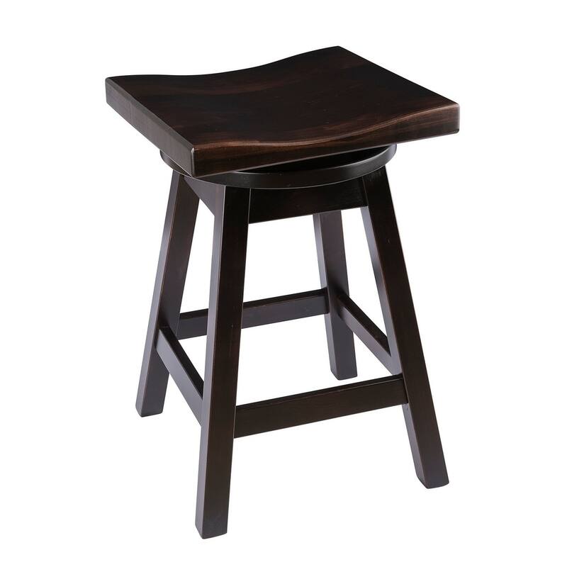 Amish Made Maple Swivel Urban Bar Stool - Onyx Stain - Counter Height