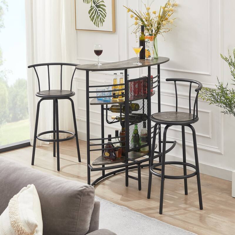 Javlergo Swivel Counter Bar Stools With Back, Set of 2