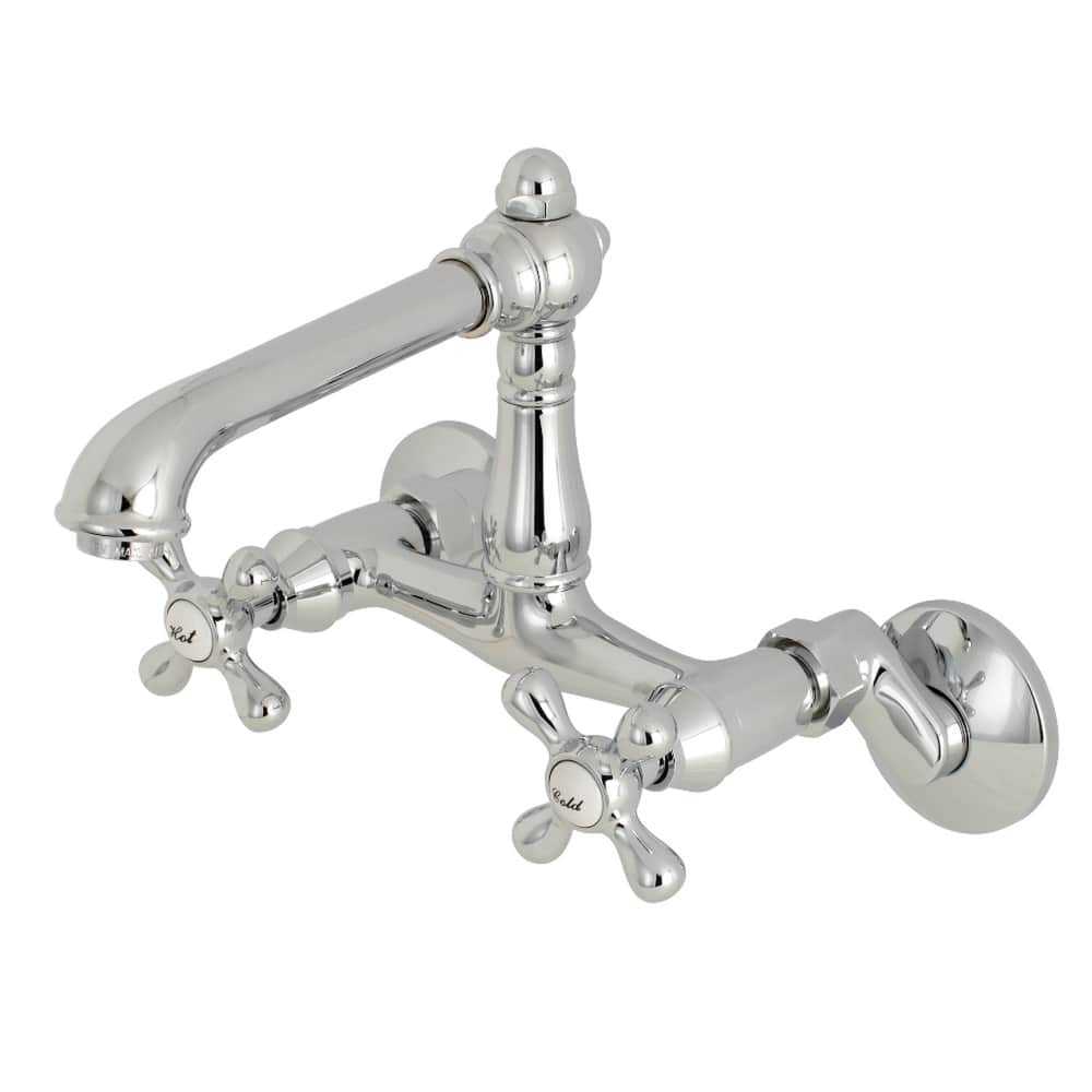 English Country 6-Inch Adjustable Center Wall Mount Kitchen Faucet