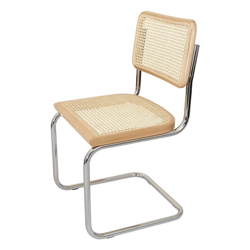 Breuer Chair Company Marcel Breuer Cesca Cane Cantilever Side Chair w/ Chrome Steel Frame (Various Wood & Cane Colors)