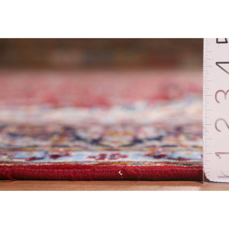 Red Floral Kashan Turkish Area Rug Home Decor Machine-Made Carpet - 9'9" x 13'4"