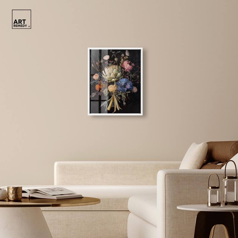 Moody Artichoke II Shadowbox by Art Remedy