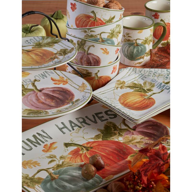 Certified International Autumn Havest 16-Piece Dinnerware Set, Service for 4