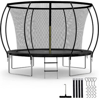 Recreational Trampoline with Enclosure Net Stakes- Outdoor Trampoline
