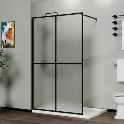 34" X 72" Shower Screen Door Frost Tempered Glass - 34" X 72"