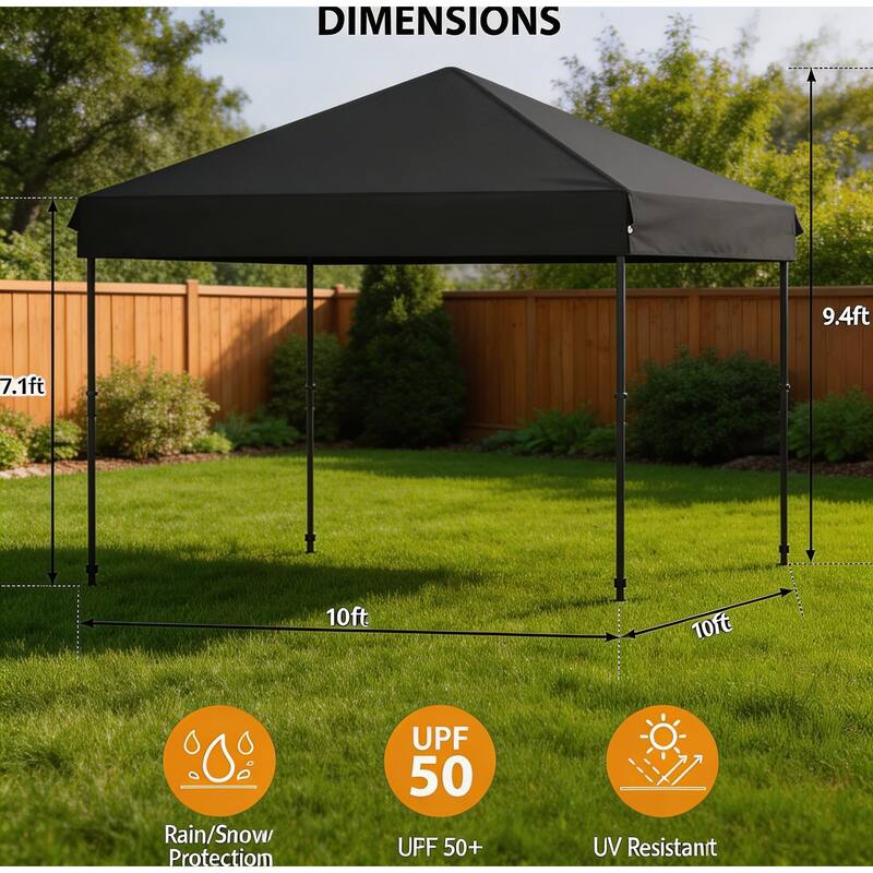 Folding Pop Up Canopy Tent, Height Adjustable