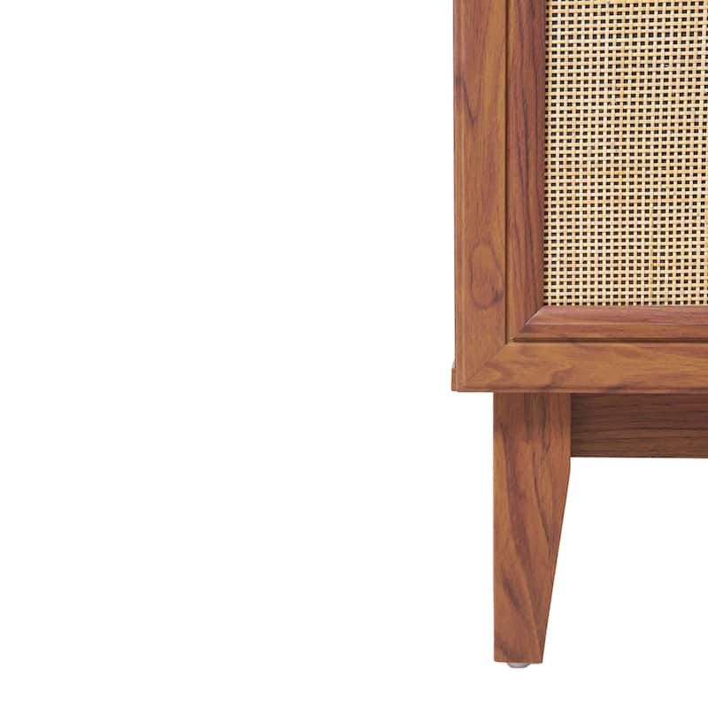 Ancillary Rattan Modern Farmhouse 2-Shelf Bath Vanity Cabinet Only (Sink Basin not Included), by JONATHAN Y