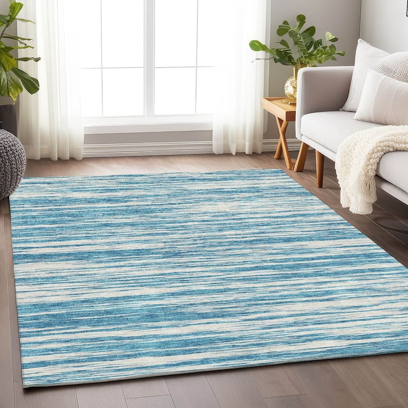Premium Washable Super Soft Casual Ombre Mayfield Rug - Teal - 2'6" x 3'10"