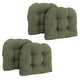 preview thumbnail 43 of 62, 19-inch U-Shaped Microsuede Chair Cushion (Set of 1, 2, or 4) Set of 4 - Sage Green