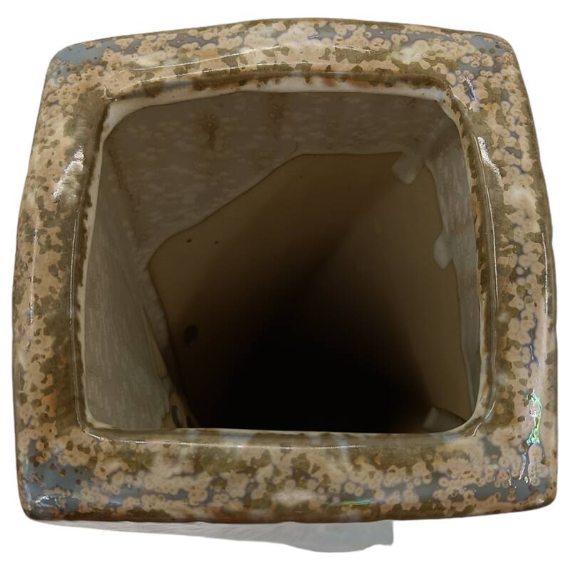 Stoneware Decorative Vase with Drip Glaze Finish Modern Home Decor