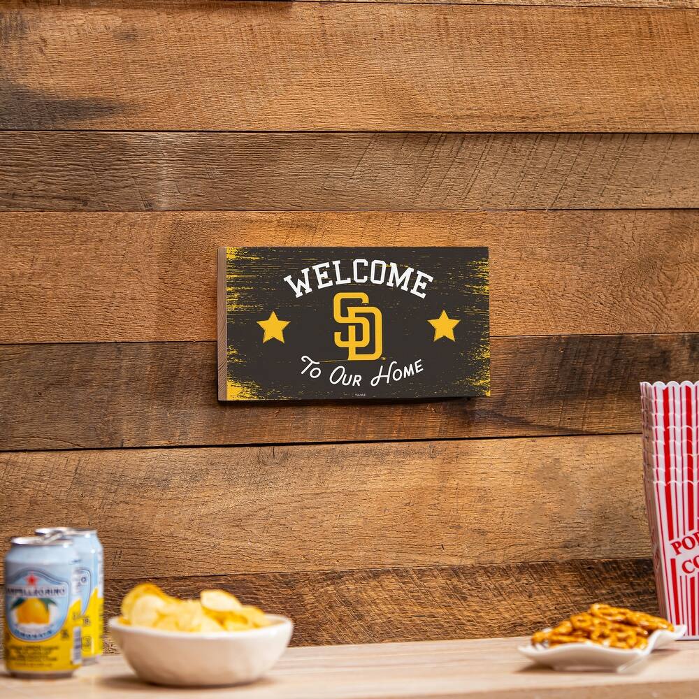 San Diego Padres Wooden Door Decor Wall Sign - Multi-Color