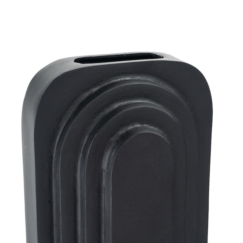 12" Black Geometric Aluminum Table Vase - 7