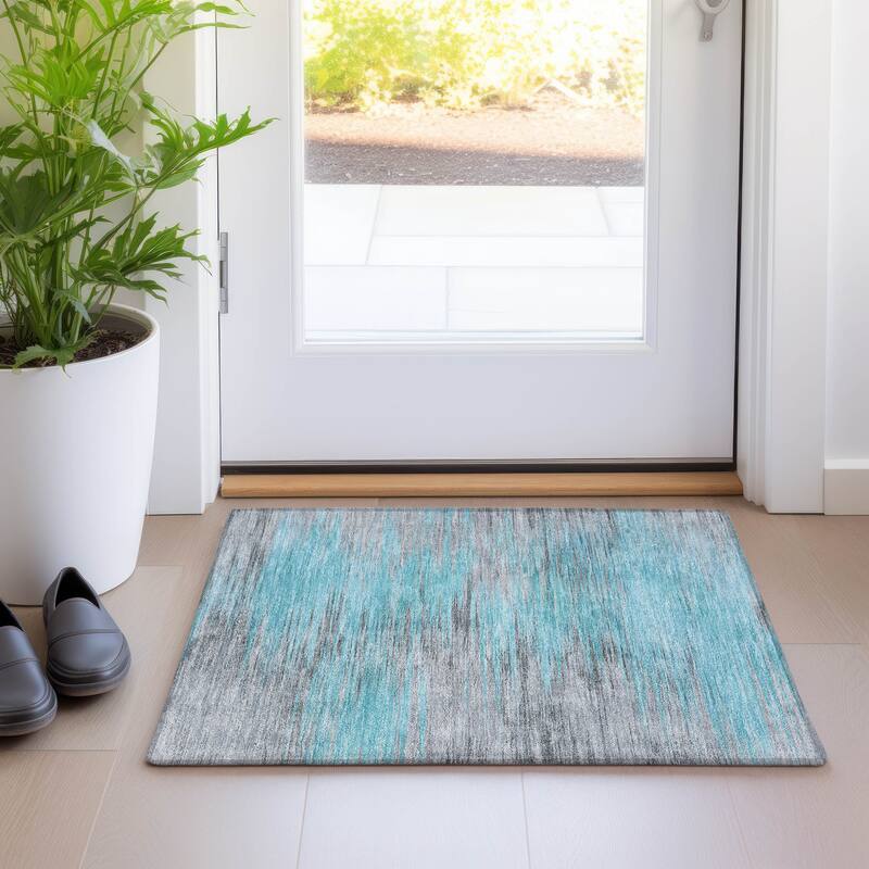 Machine Washable Indoor/ Outdoor Chantille Modern Ombre Rug