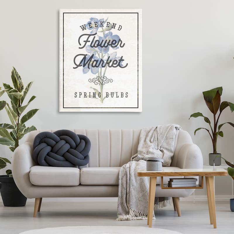 Stupell Weekend Flower Market Canvas Wall Art Design By Lil' Rue