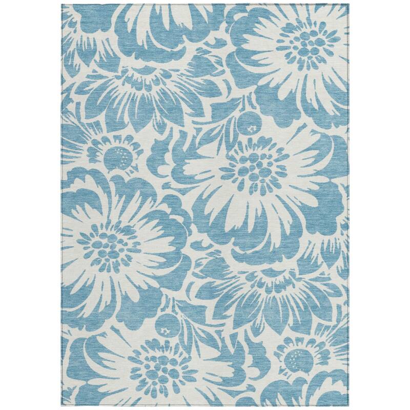 Alnane Botanic Elegance Weather Resistant Classic Meets Modern Outdoor Rug