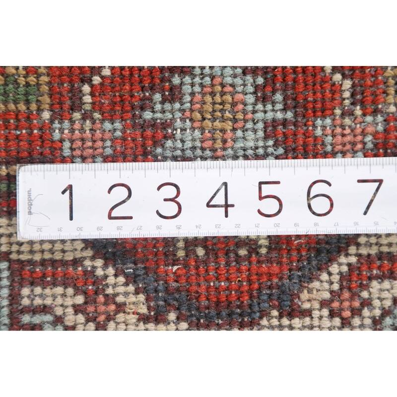 Hand Knotted Oriental 100% Wool Carpet Traditional Medallion Red Heriz (serapi) Area Rug - 3' 0'' X 2' 0''