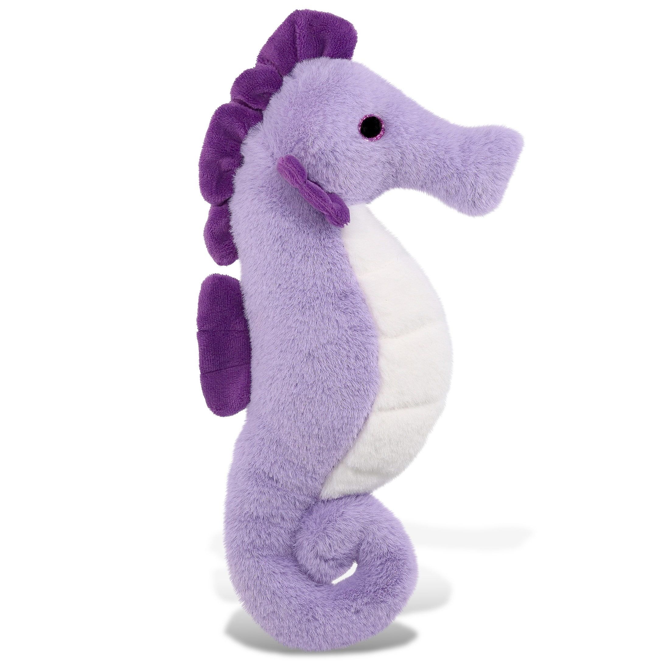 DolliBu Purple Seahorse Super Soft Stuffed Animal for Kids and Adults 12 inches Polyester
