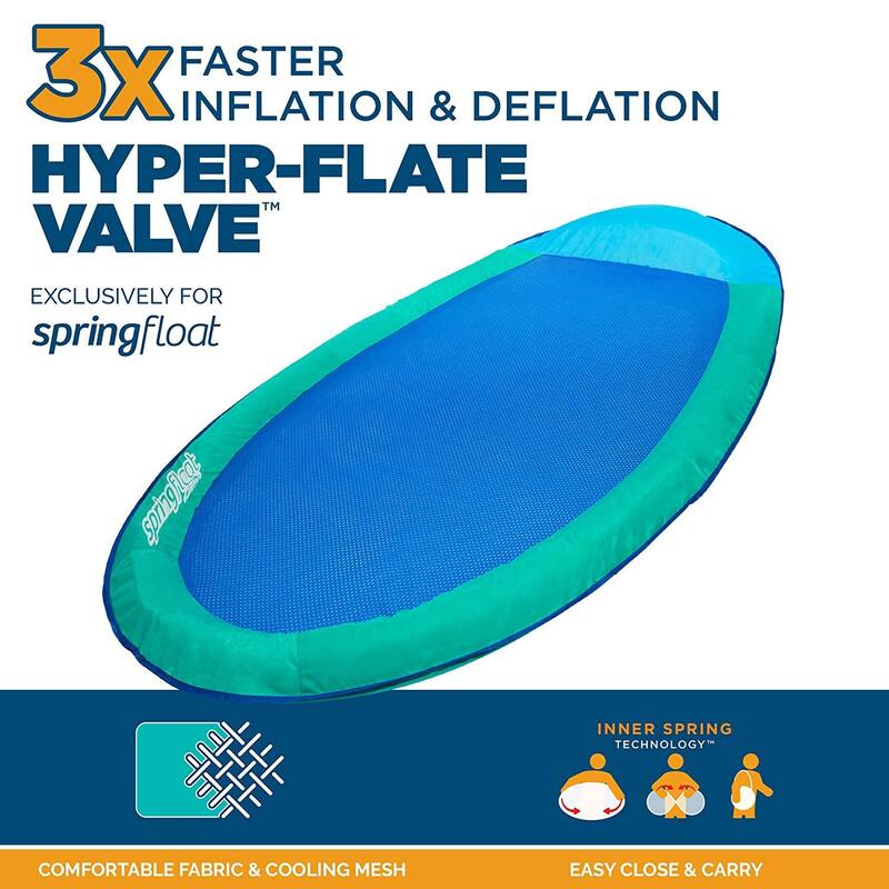 SwimWays Spring Float Recliner Water Summertime Relaxation Lounge Seat (2 Pack) - 3.8