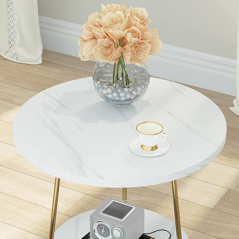 Modern End Table Round Side Table Nightstand Bedside Table
