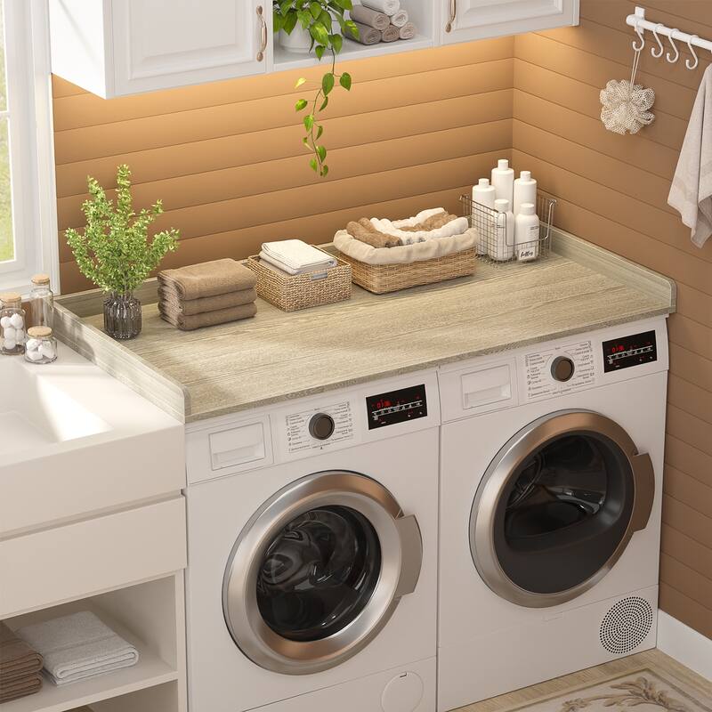 Laundry Countertop for Washer and Dryer, Over Washer Dryer Topper for Storage and Organization