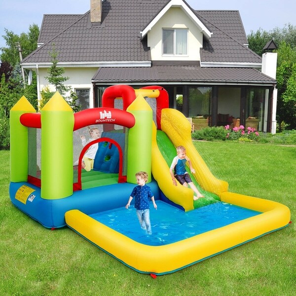 bounce house pool slide