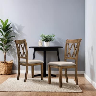 Fabric Upholstered Dining Chair,Set of 2