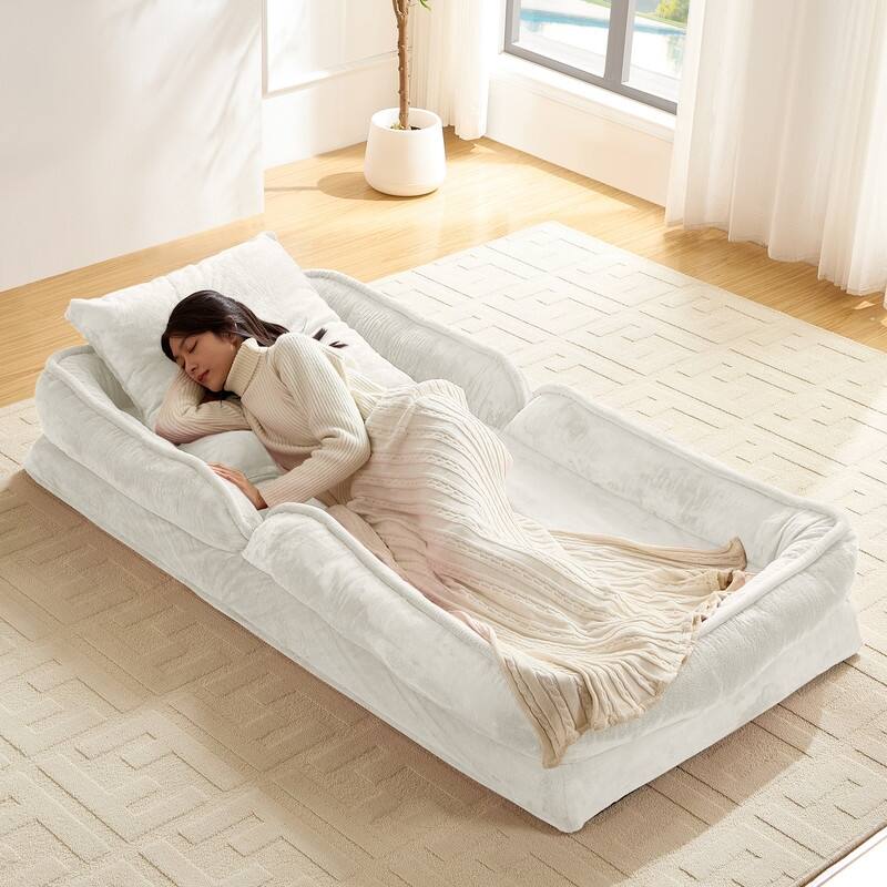 Versatile Foldable Lazy Sofa,3-in-1 Fold Small Tatami Sofa Bed,Lounge Chair Sofa, Human Friendly Pet Beds Lazy Sofa