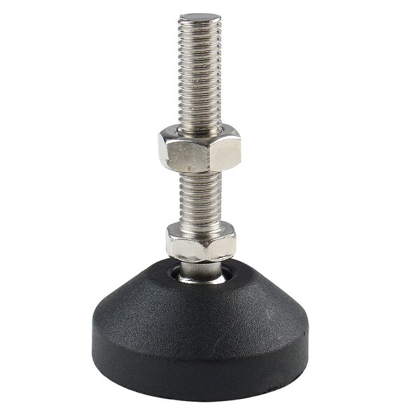 M8x50mm Adjustable Threaded Pole Leveling Leveller Foot Furniture Glide Black