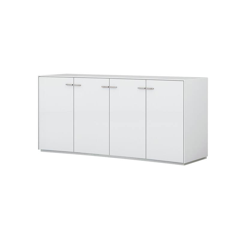 HomeRoots 72" White Buffet Table with Four Doors - 72' X '35' X '22