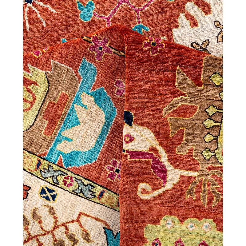 Serapi One-of-a-Kind Hand-Knotted Area Rug - Red - 9' 0" x 12' 2"