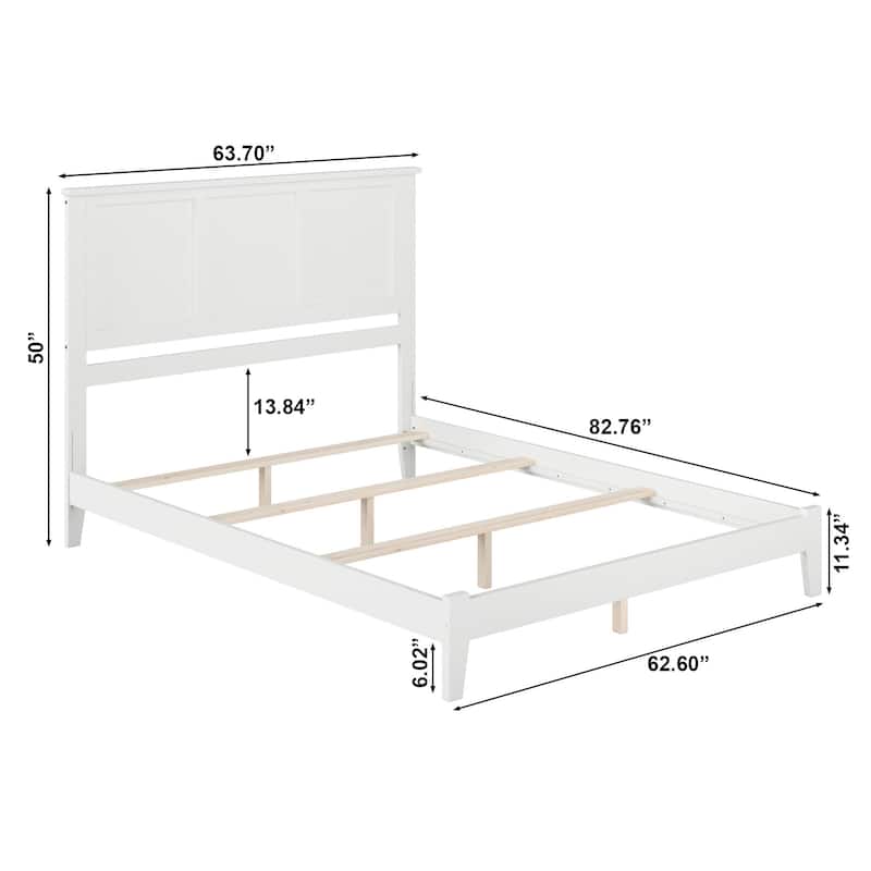 Madison Queen Foundation Bed Frame in White