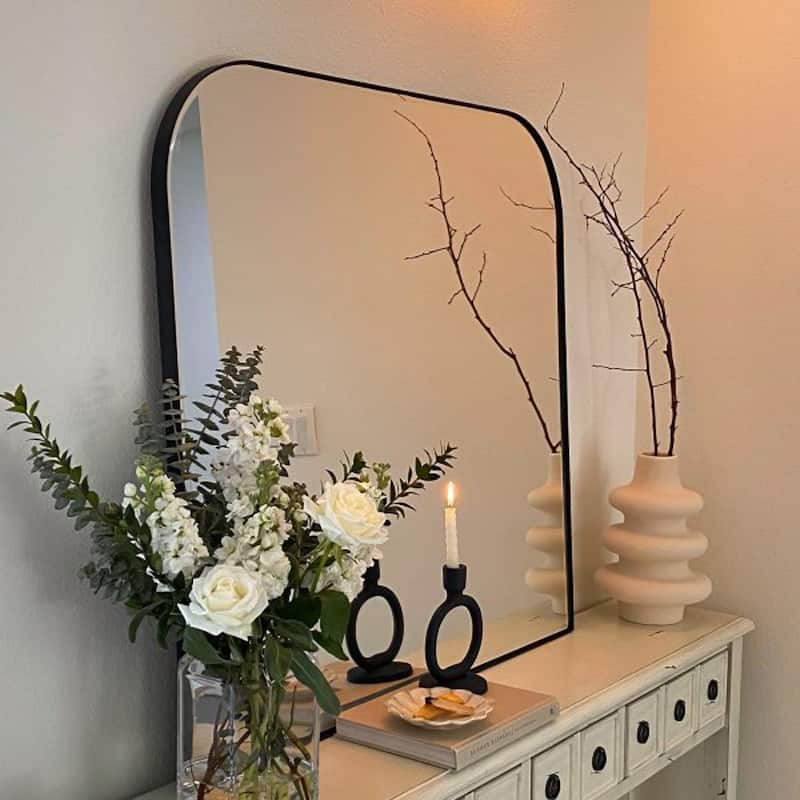 TEHOME Decole Arch Metal Wall Mirror