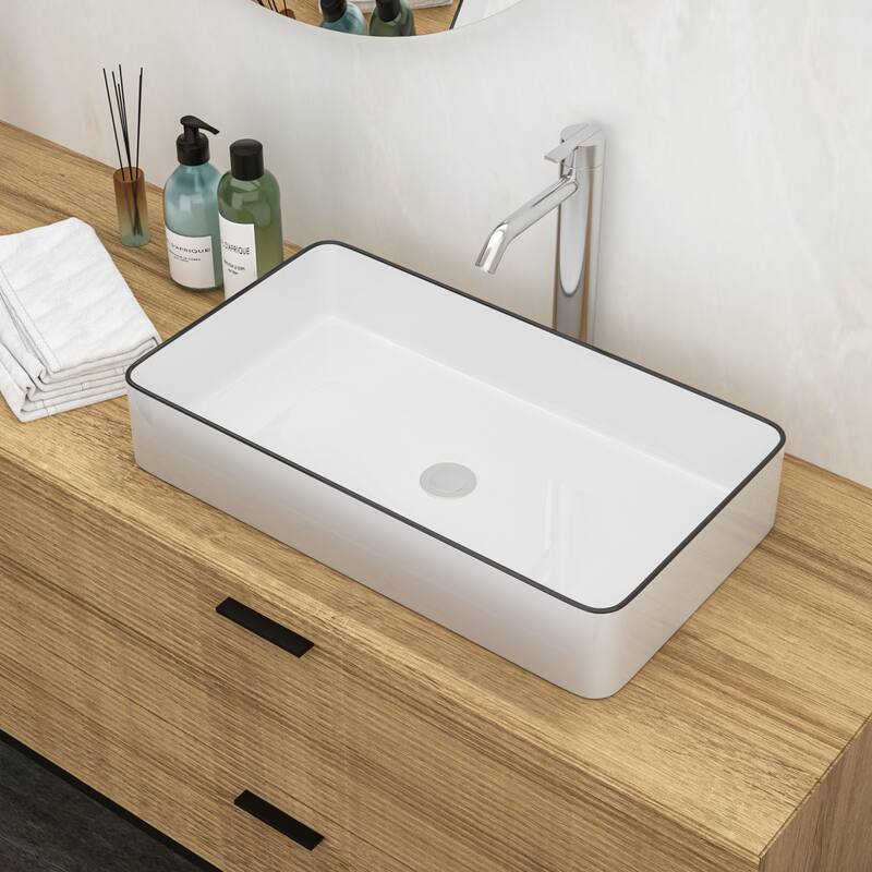Ceramic Boat Shape Bathroom Sink