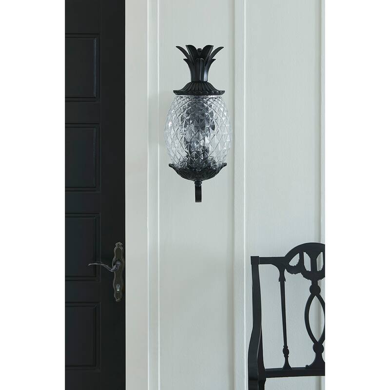 Lanai 3-light Outdoor Matte Black Wall Lantern
