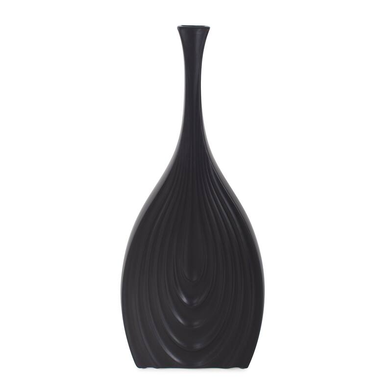 Allan Andrews Tapered Matte Black Ceramic Onion Vase Collection