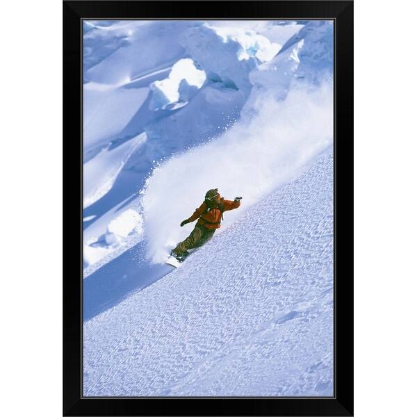 Shop Snowboarder On Mountain Snowboarding Black Framed Print Free Shipping Today Overstock 30206257