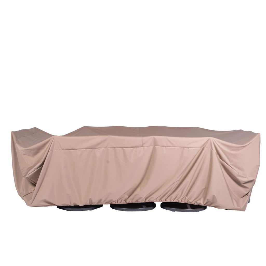 Hanover Weatherproof Large Outdoor Furniture Cover for 9-Piece Rectangular Dining Set, 130-In. L x 106.3-In. W x 29.52-In. H