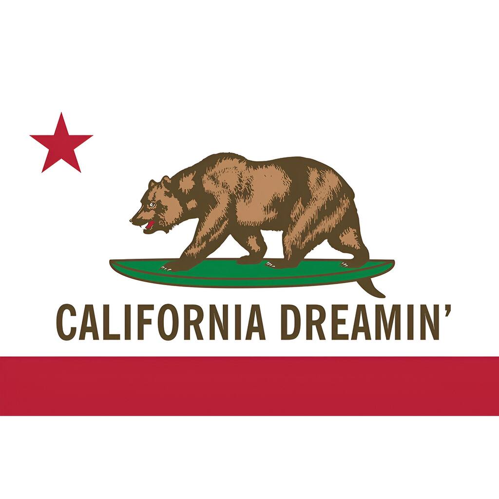 California Dreamin' Art Poster - 24 x 36 Inch