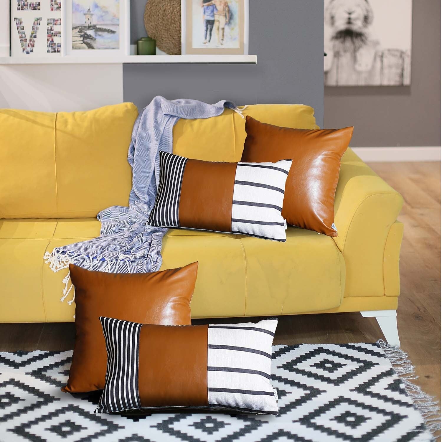 Geometric throw pillow sale