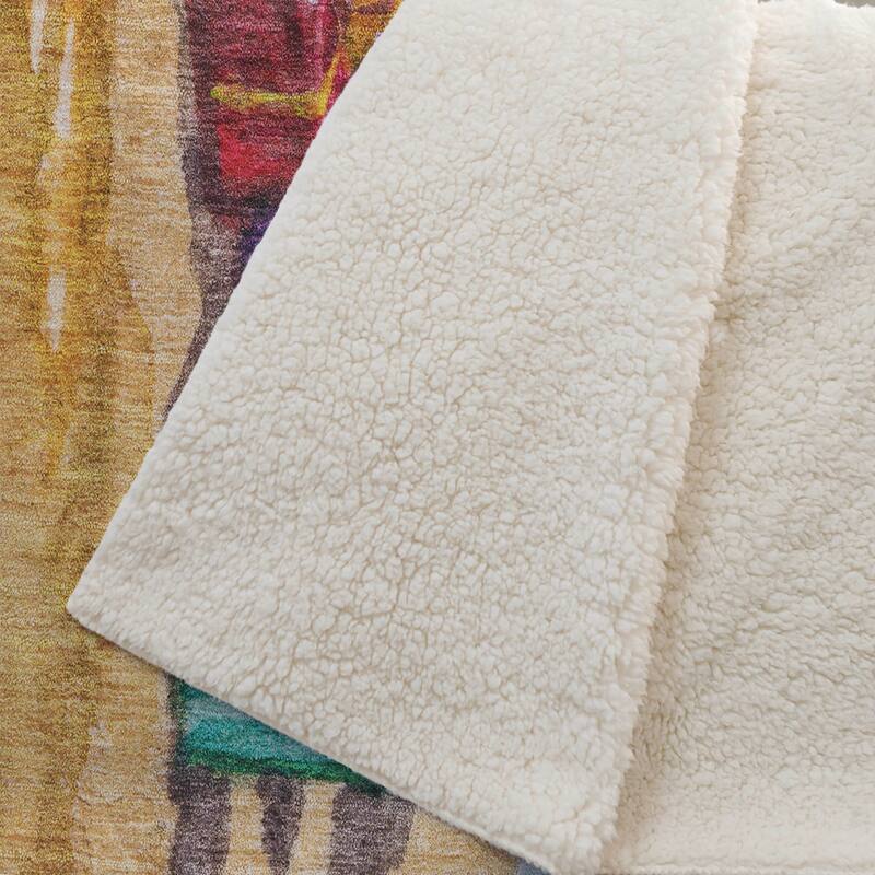 Premium Machine Washable ASB220 Christmas Beach Sherpa Throw Blanket