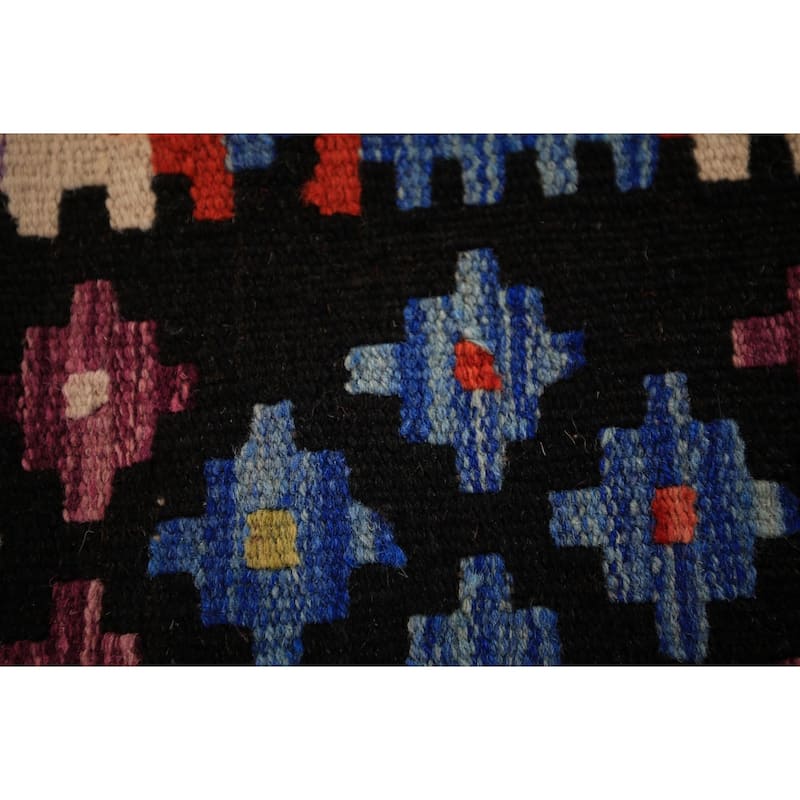 Reversible Kilim Oriental Area Rug Hand-Woven Wool Carpet - 8'0" x 9'10"