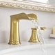 preview thumbnail 29 of 33, Double Handle Three-Hole Bath Waterfall Faucet with Drain
