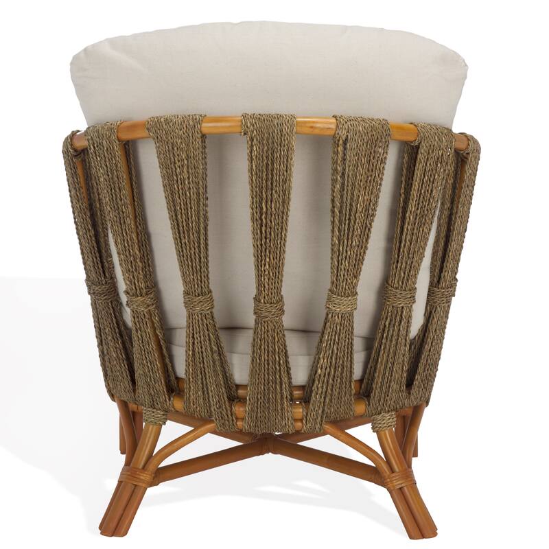 SAFAVIEH Couture Donatello Rattan Pole Accent Chair - 29"W x 34"D x 30"H